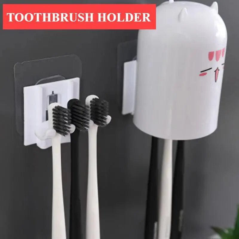 Easy Home Toothpaste Dispenser Squeezer Pasta Toothbrush Holder Wall Mounted Bathroom  Products  Accessories