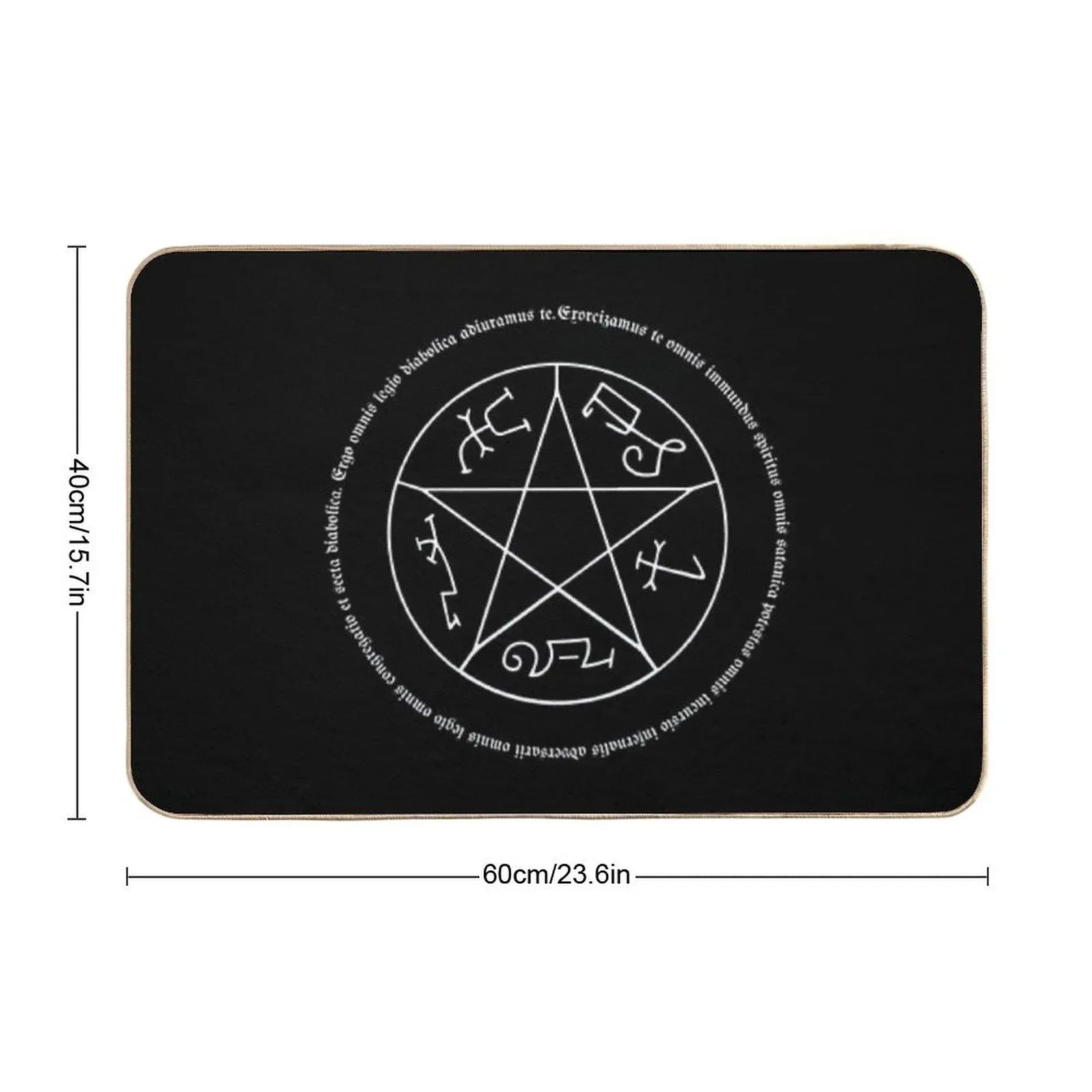 Devil's Trap with Exorcism Scripture Supernatural Quote Bath Mat