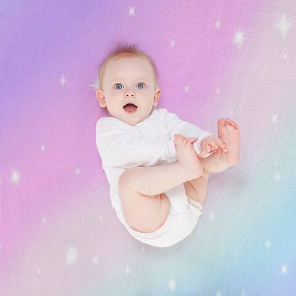 Kawaii Rainbow Magic Wrinkle-free Throw Blanket