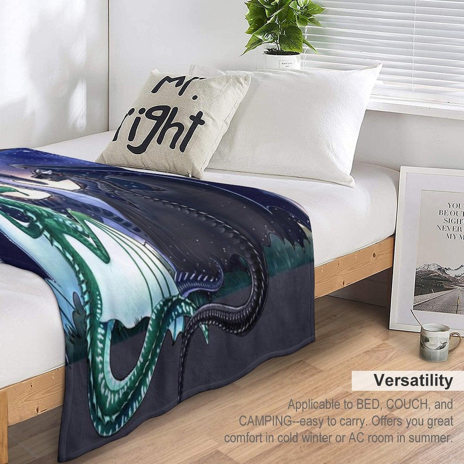 Wings of Fire - Legends - Fathom, Darkstalker, Clearsight Throw Blanket