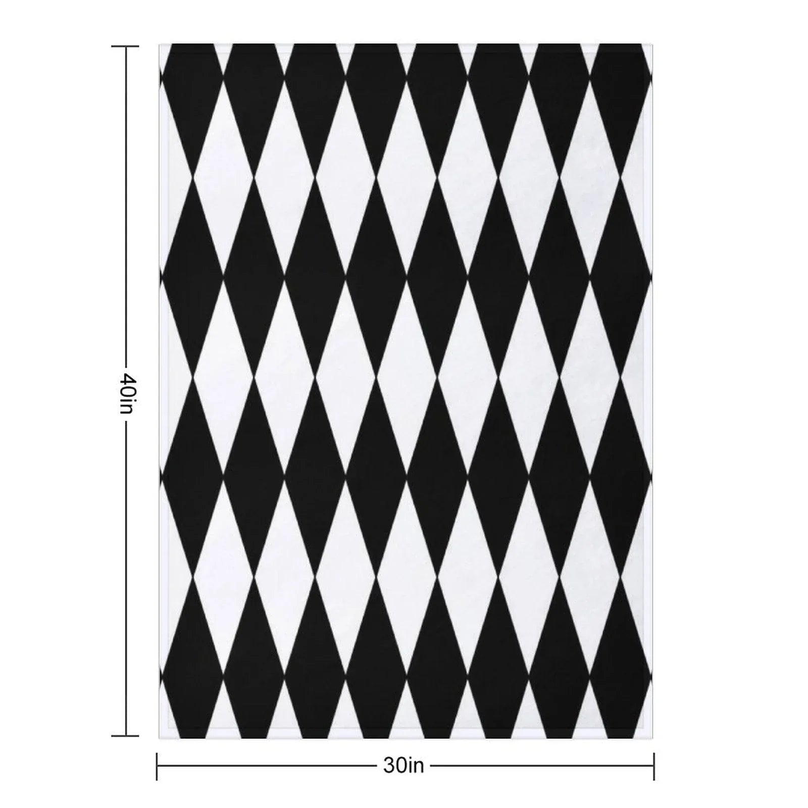 Black White Harlequin Throw Blanket