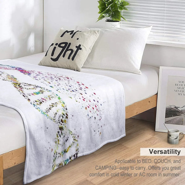 DNA, Watercolor Art,Dna Double Helix Genetic Throw Blanket