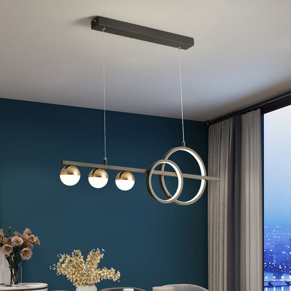 Rectangular Table Lamp Creative New Dining Room Bar Simple Modern Chandelier Decorbites