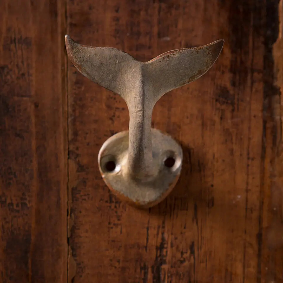 Rust Finish Whale Wall Hook