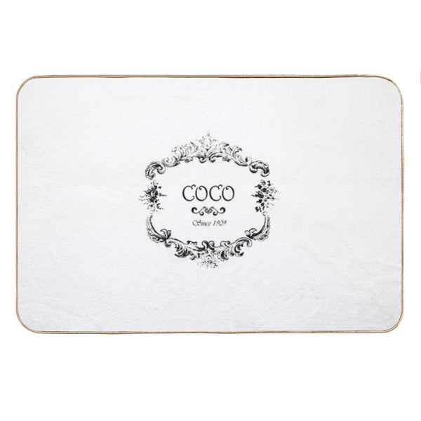 Coco Logo Vintage Old Style Bath Mat