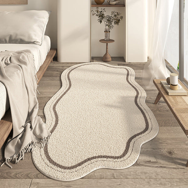 Japanese-style Household Bedroom Irregular-shaped Cashmere-look Modern Minimalist Floor Mat