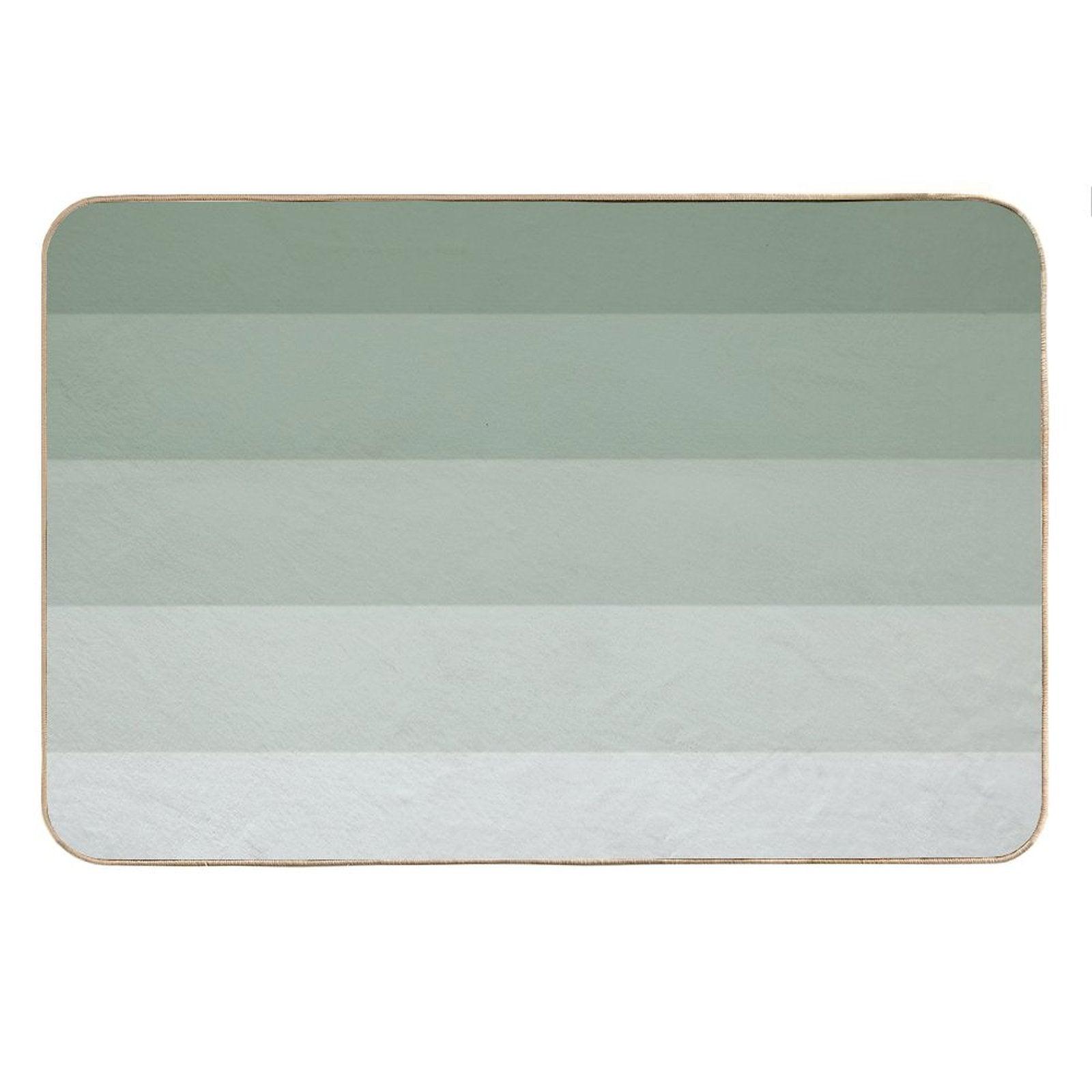 Sage Green Ombre Stripes Bath Mat
