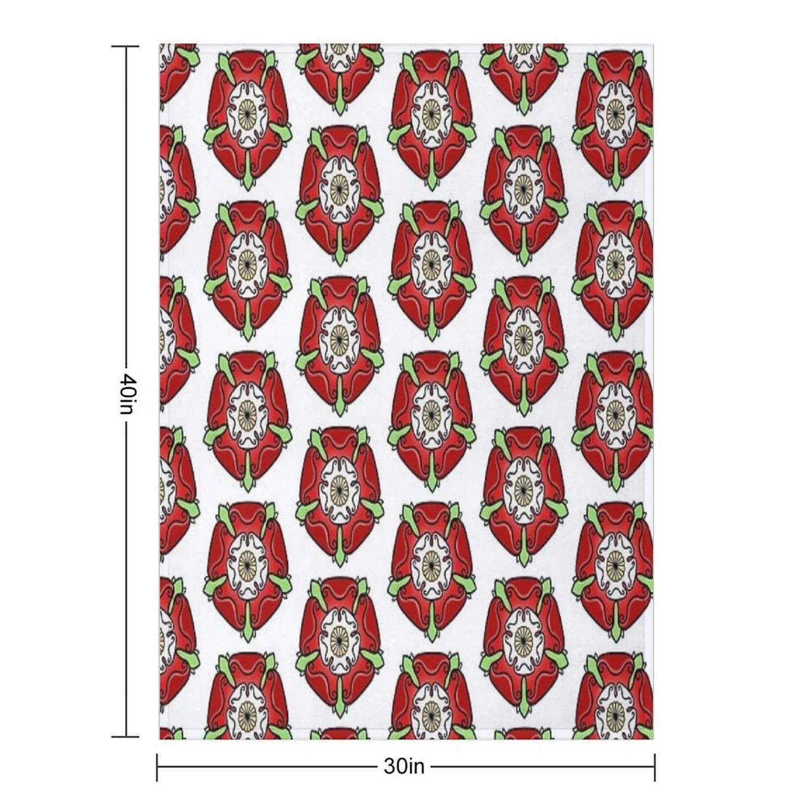 Tudor Rose Throw Blanket