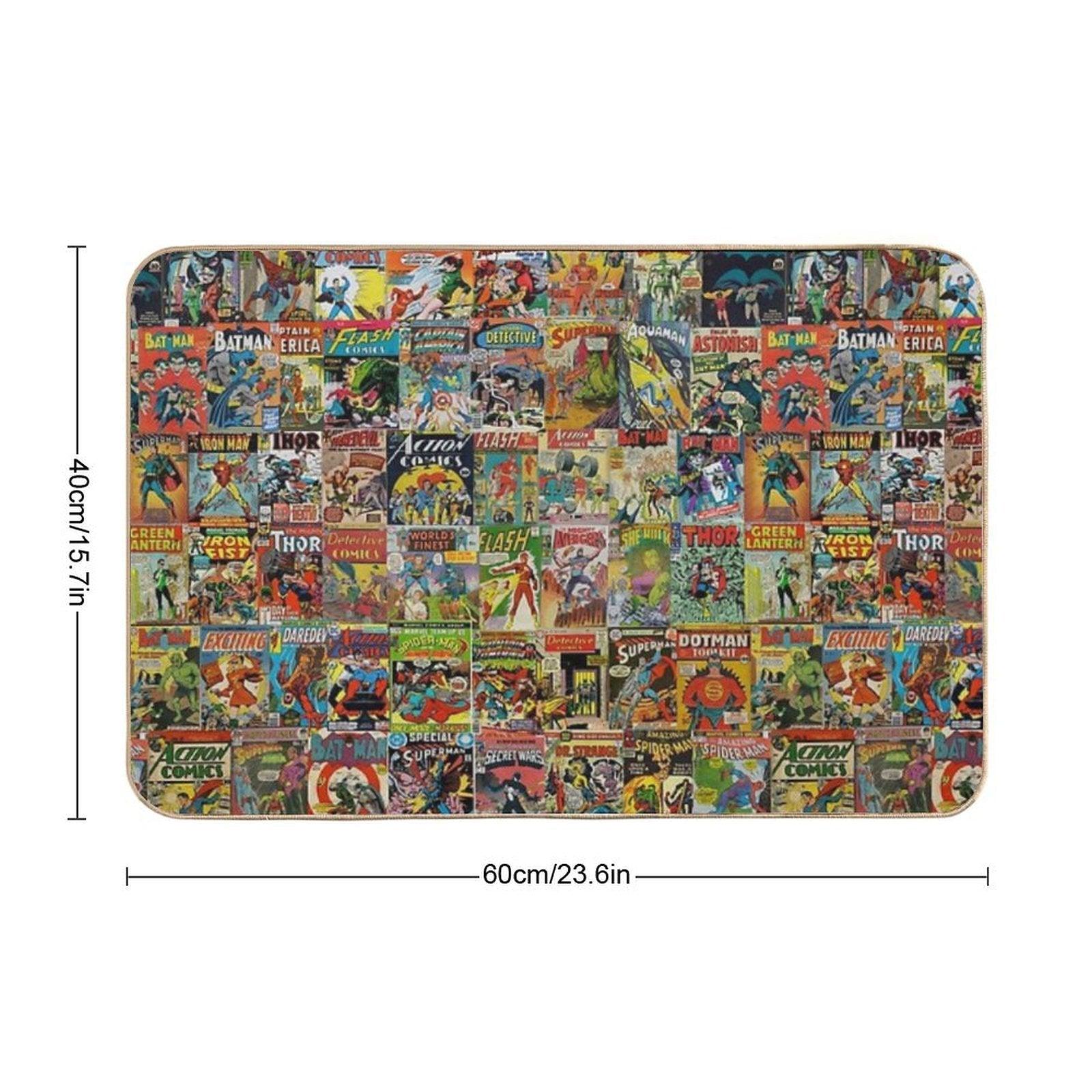 Vintage Comic Book Pattern Bath Mat