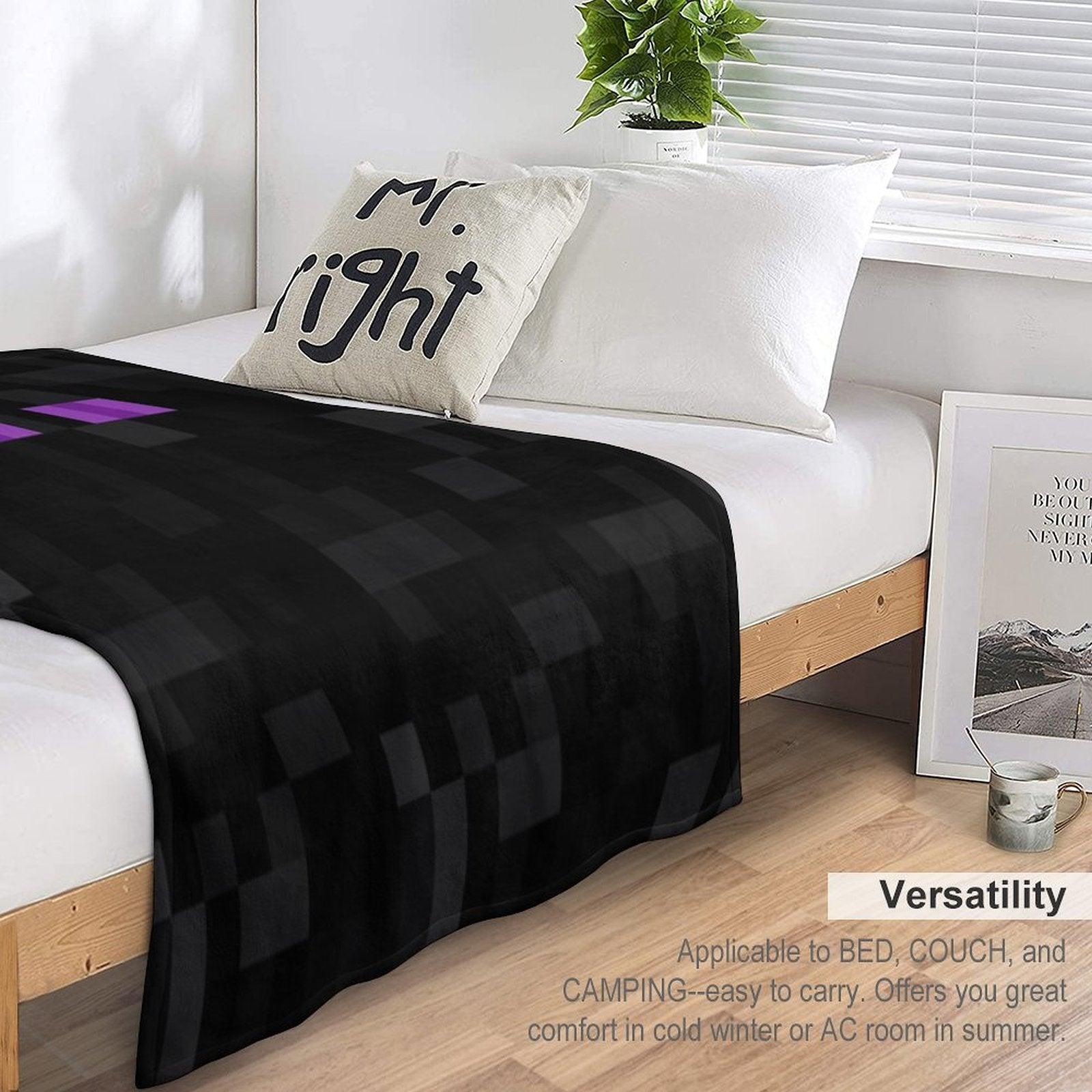 Enderman Pattern Throw Blanket