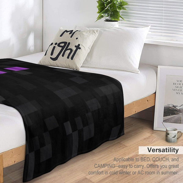 Enderman Pattern Throw Blanket