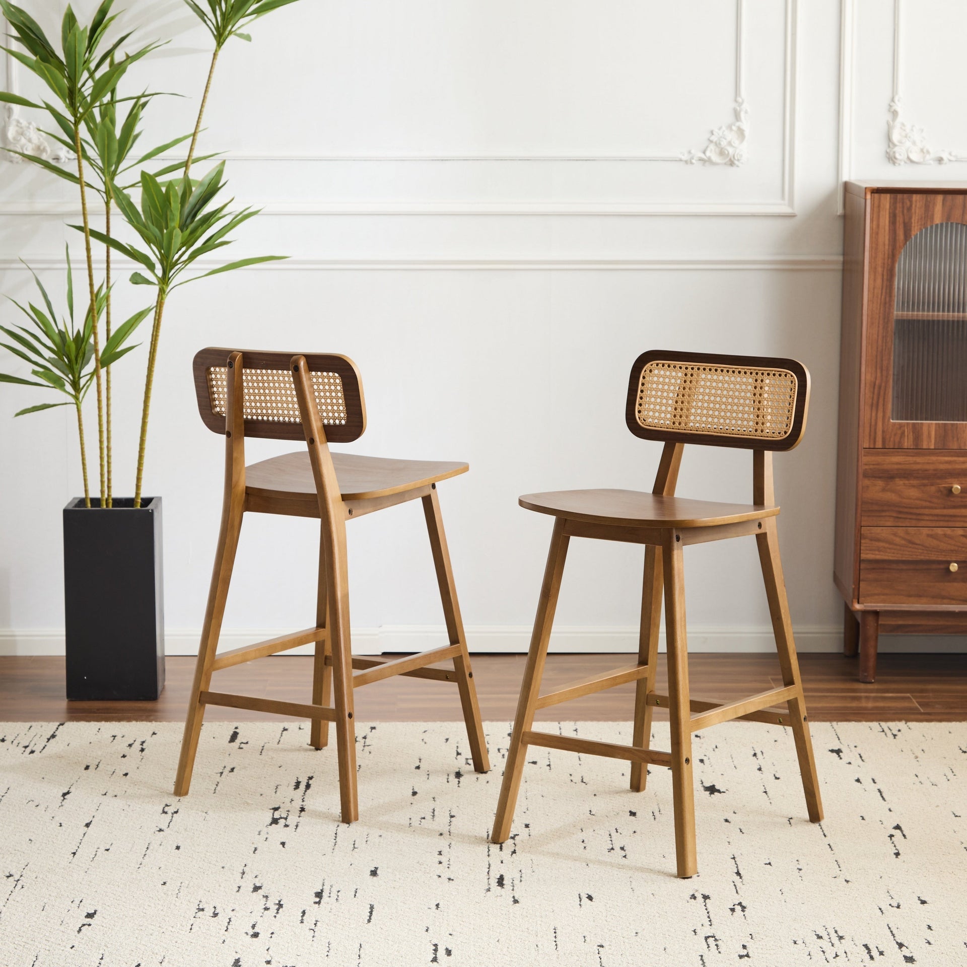 Bari Indoor Wood Barstool Set