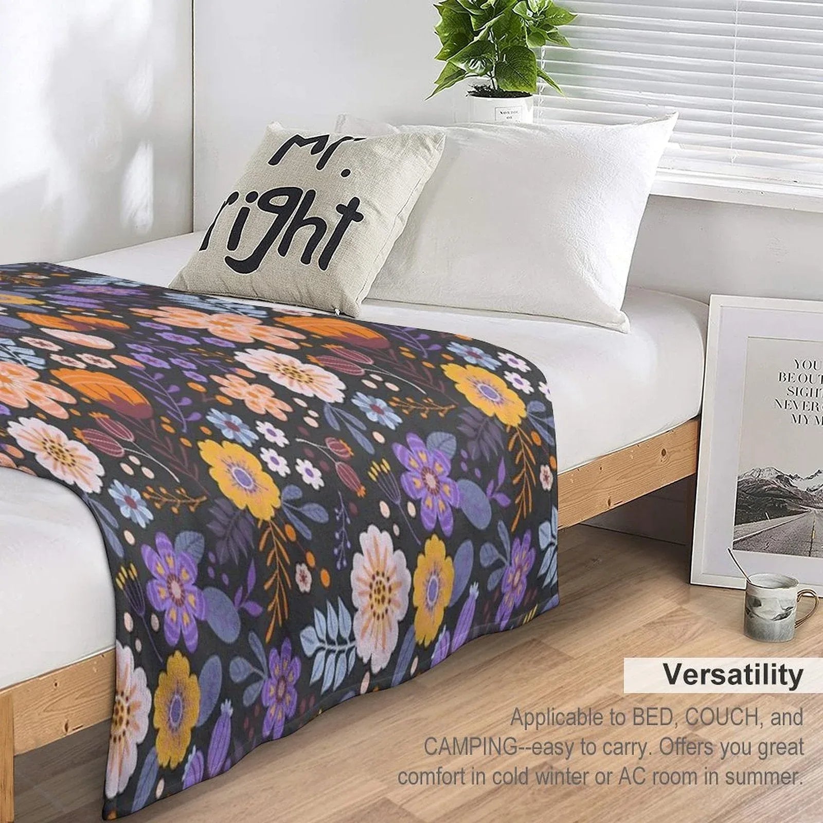 Floral Charm Throw Blanket