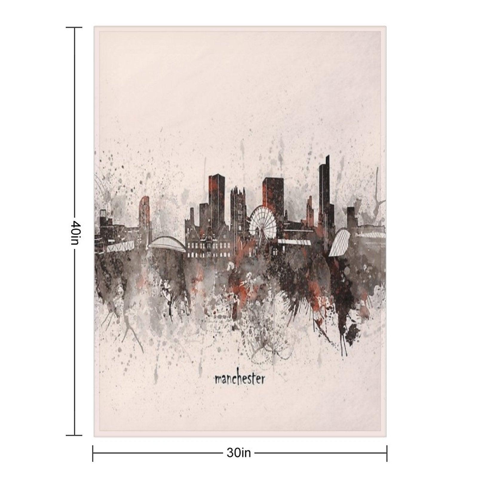 Manchester Skyline Throw Blanket