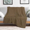 Chcolate Checker Wrinkle-free Throw Blanket