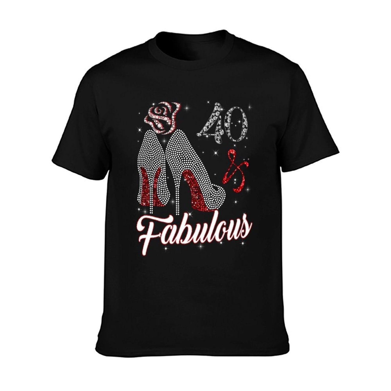 40 And & Fabulous 1981 40Th Birthday Gift For Womens  Cotton T-Shirt