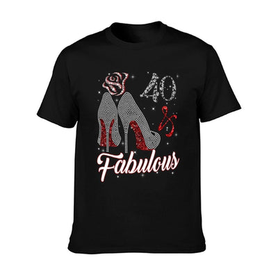 40 And & Fabulous 1981 40Th Birthday Gift For Womens  Cotton T-Shirt