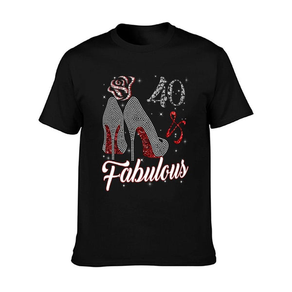 40 And & Fabulous 1981 40Th Birthday Gift For Womens  Cotton T-Shirt