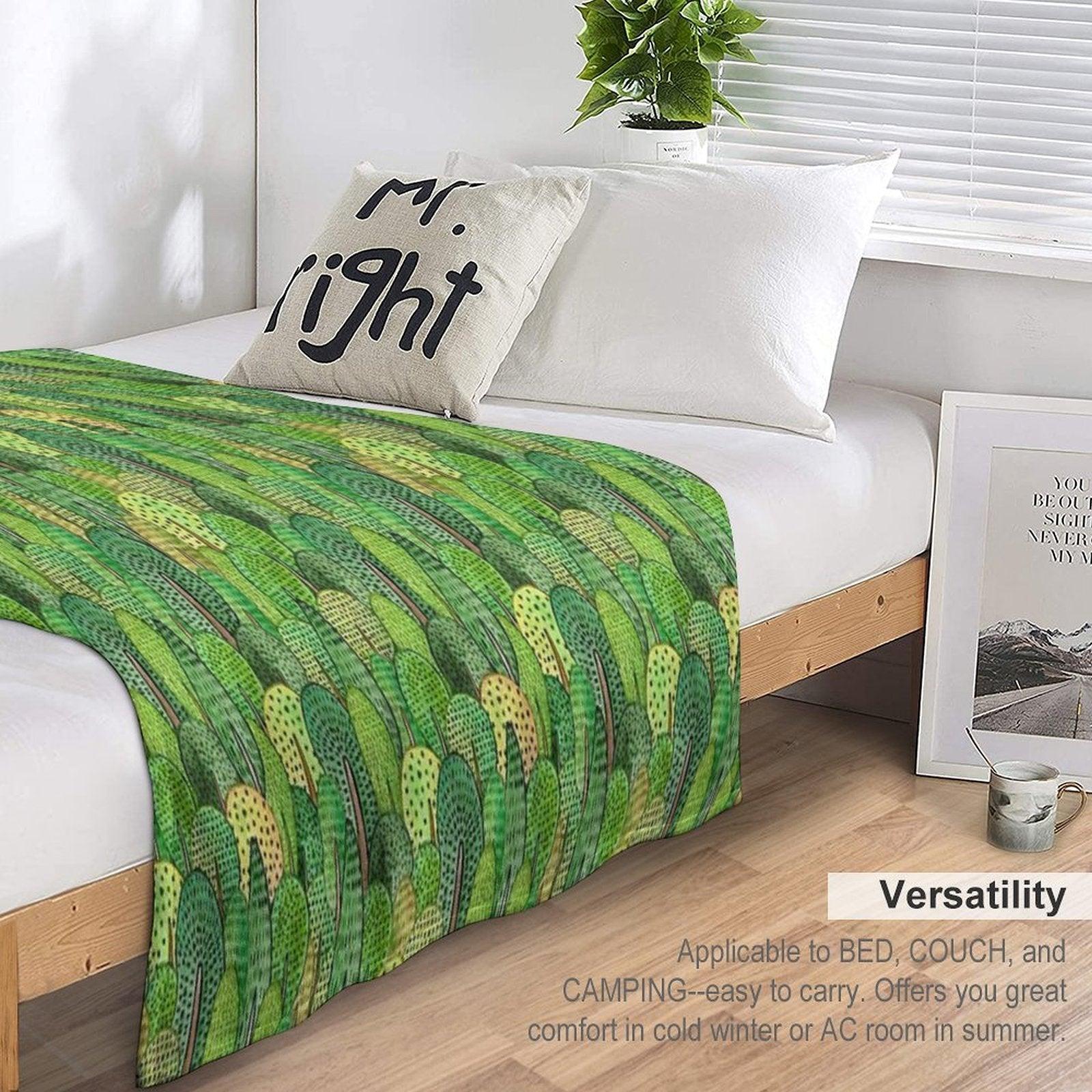 Watercolor Forest Throw Blanket