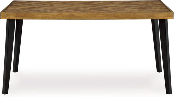 Blondon 60 Inch Solid Wood Dining Set Brown Finish Durable Construction
