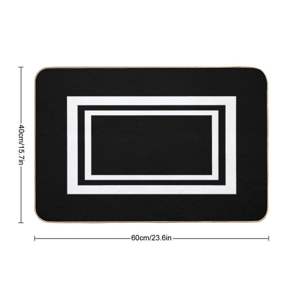 White Frame Bath Mat