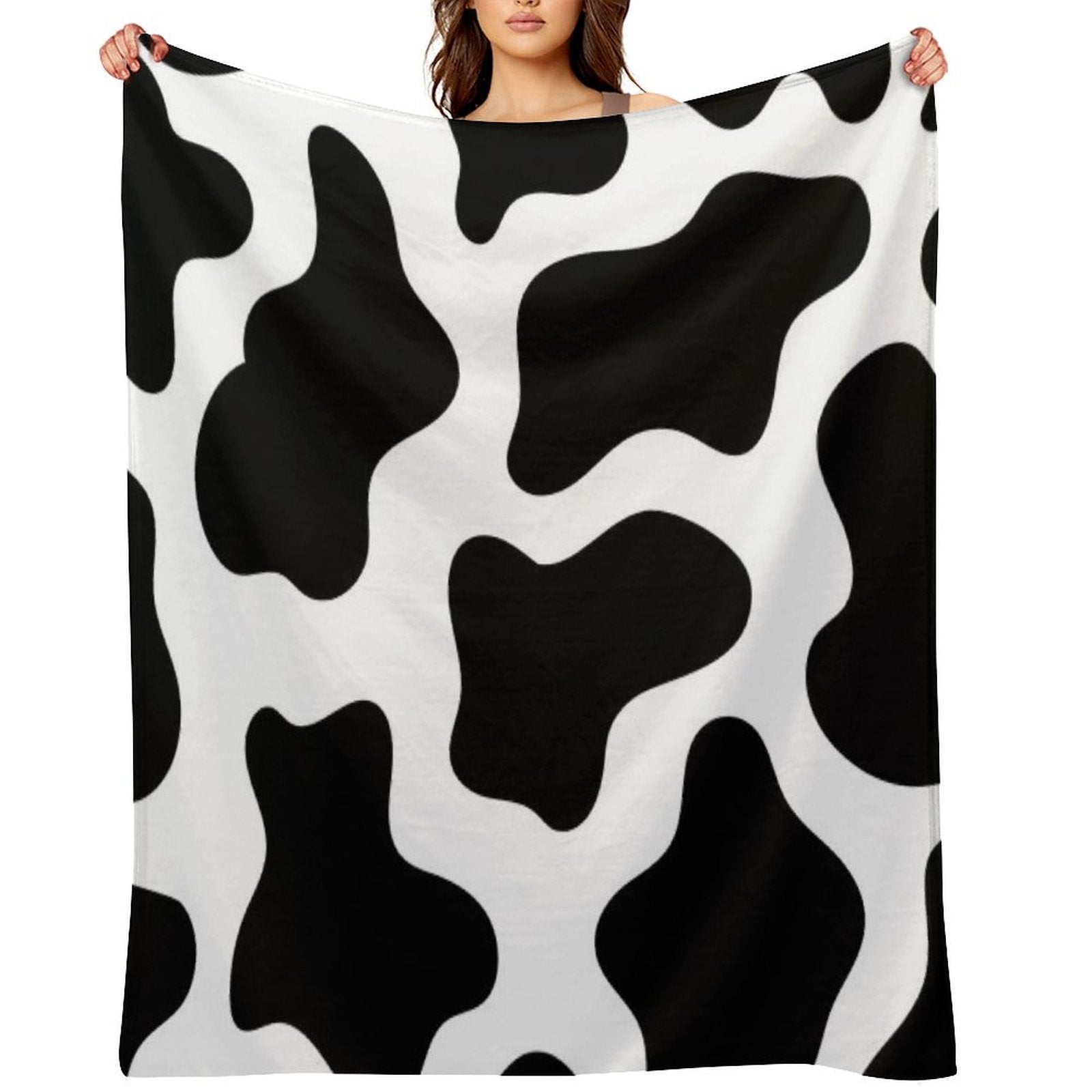 Cow Print Velvety-soft Throw Blanket
