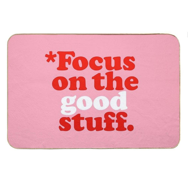 Focus On The Good Stuff {Pink & Red Version} Bath Mat