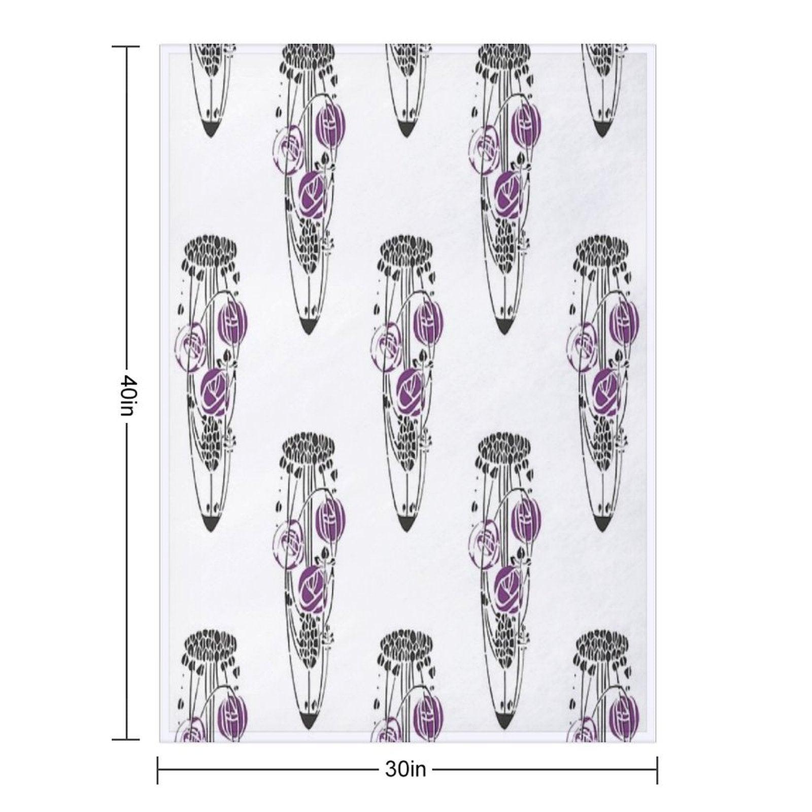 Charles Rennie Mackintosh Roses 4. Throw Blanket