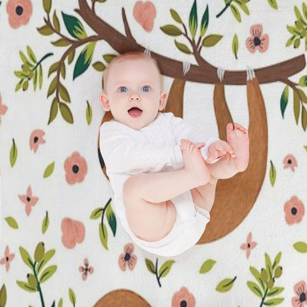 Cute Sloths Gift-ready Throw Blanket
