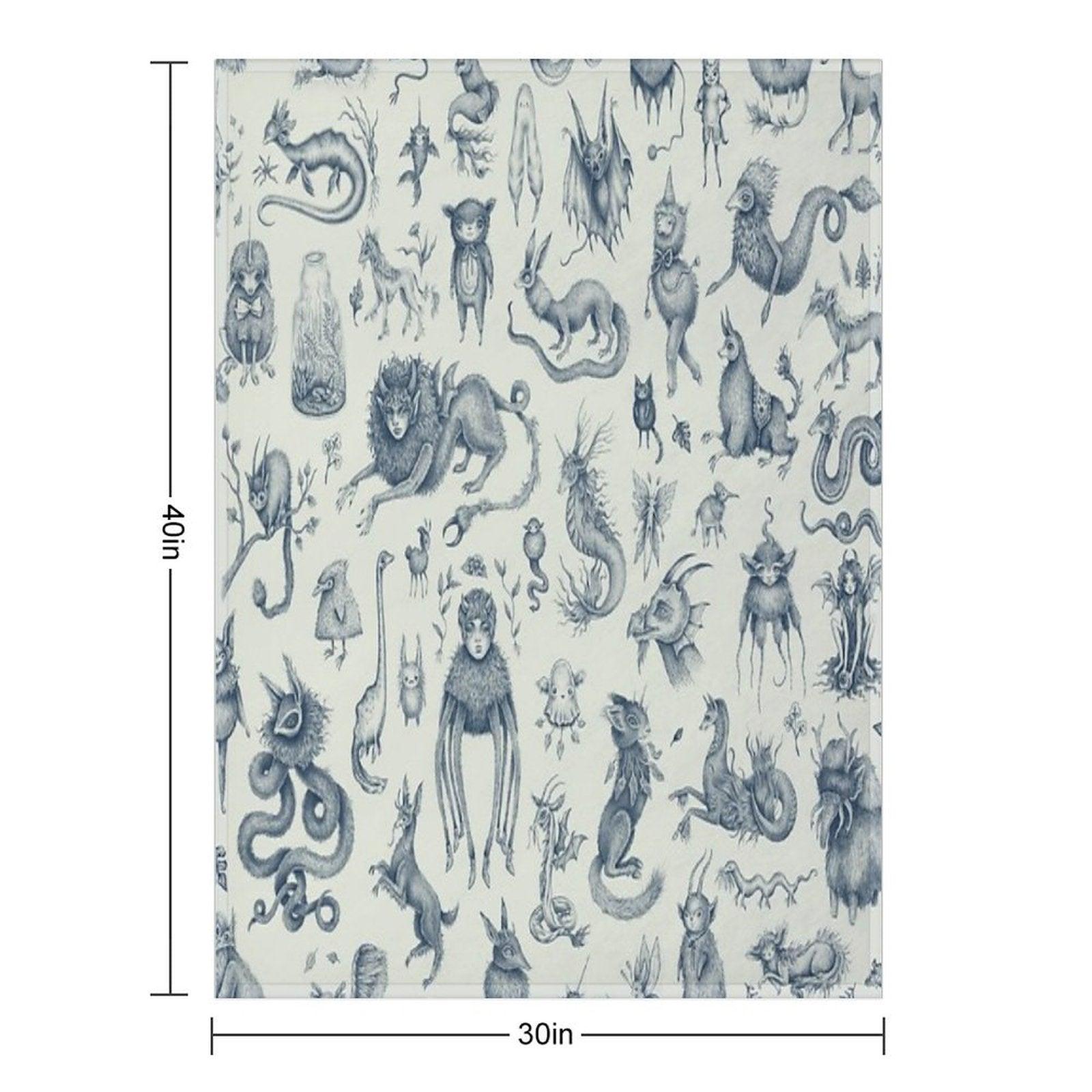 Beings And Creatures Throw Blanket