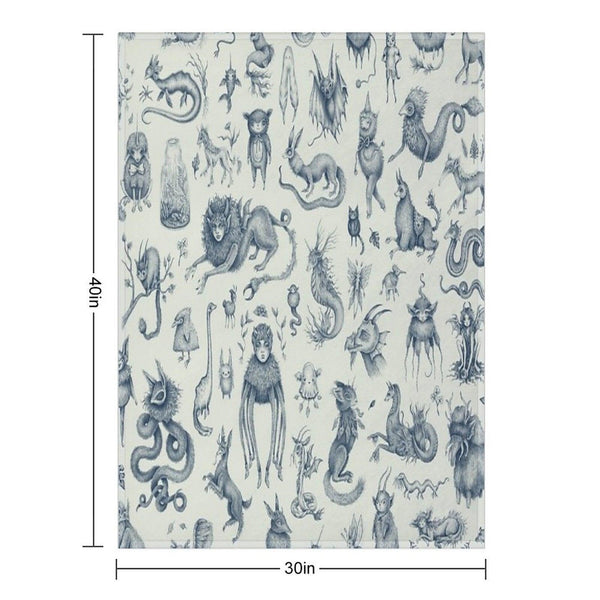 Beings And Creatures Throw Blanket