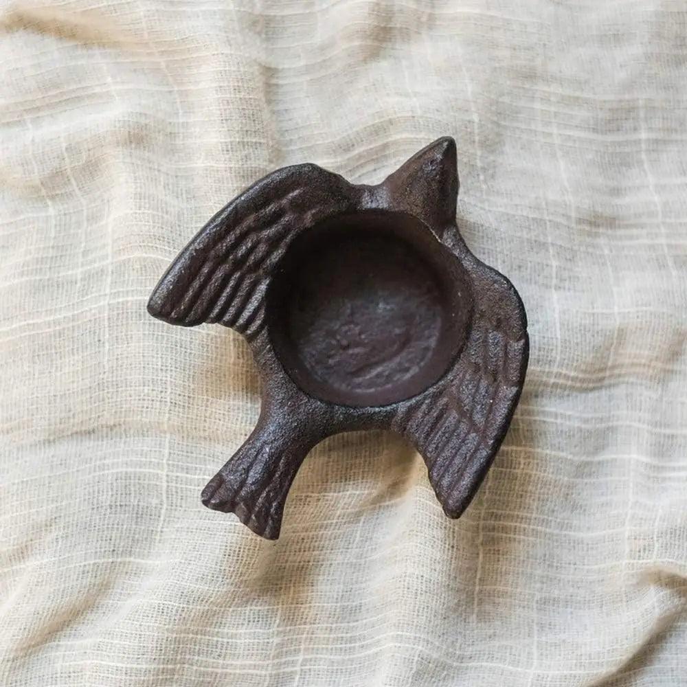 Rustic Iron Bird Tea Light Holder