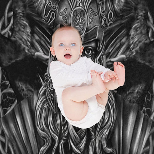 Odin And His Ravens Huginn And Muninn All-season Throw Blanket