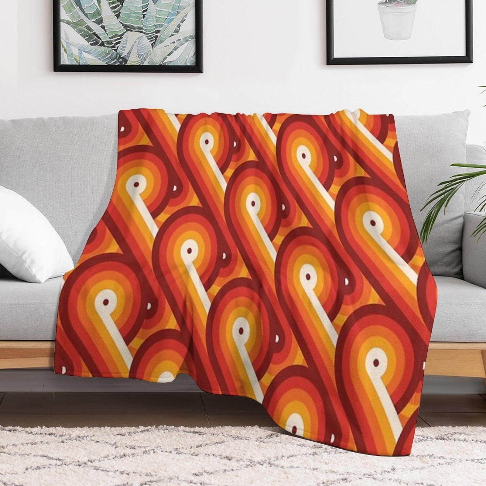 Disco Circles Geometric Pattern – “The Rogue” Palette Throw Blanket