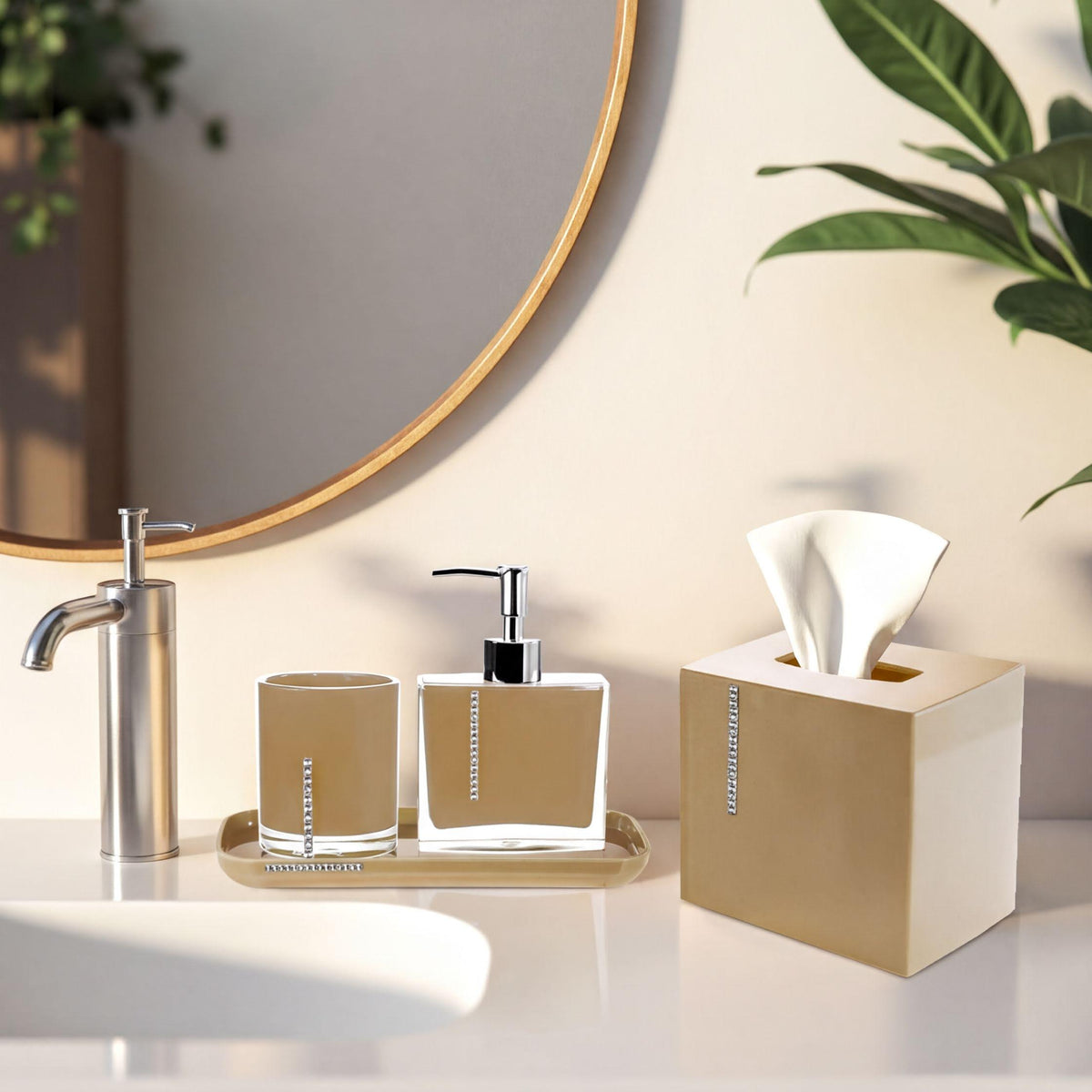 Acrylic Bathroom Set – McClary, 4 Piece