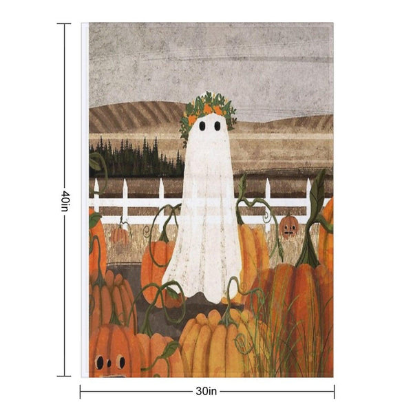 There's A Ghost in The Pumpkins Patch Again... Throw Blanket