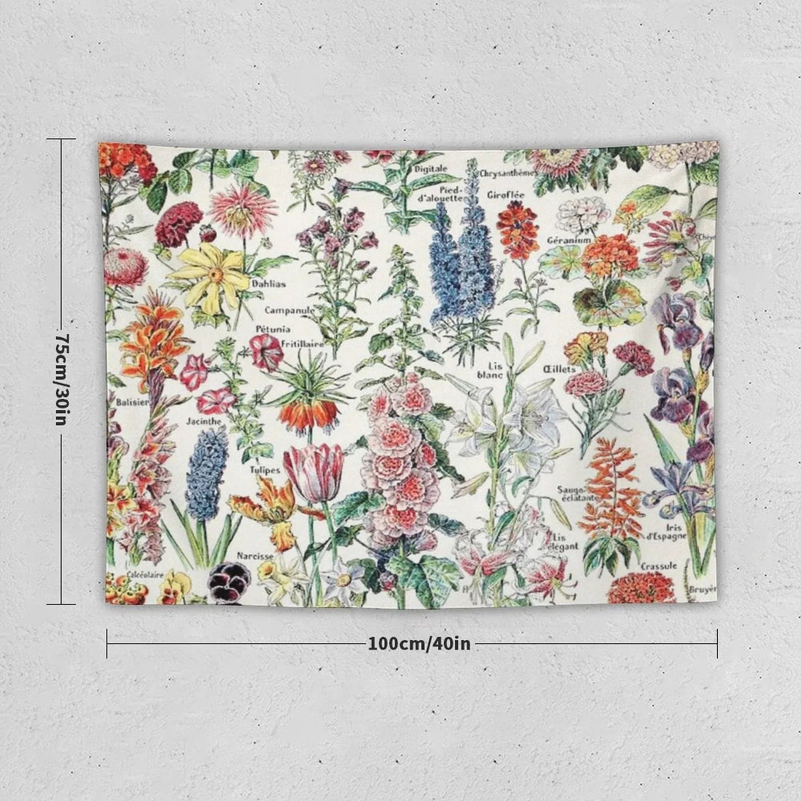 Adolphe Millot - Fleurs Pour Tous - French Vintage Poster Tapestry