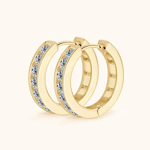 Diamond Gold Huggie Earrings - Gifts for You 'n Me