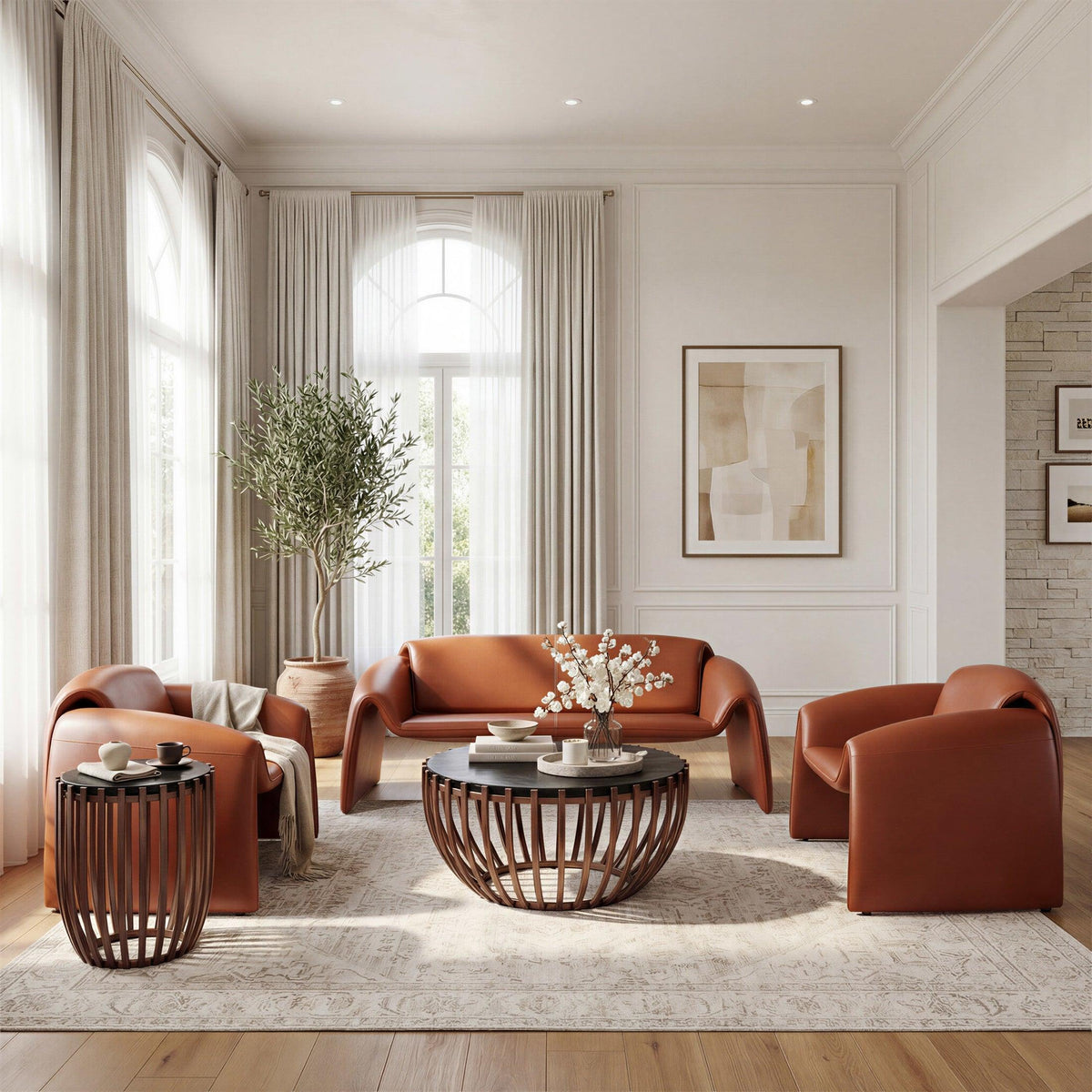 Horten Accent Chair Brown
