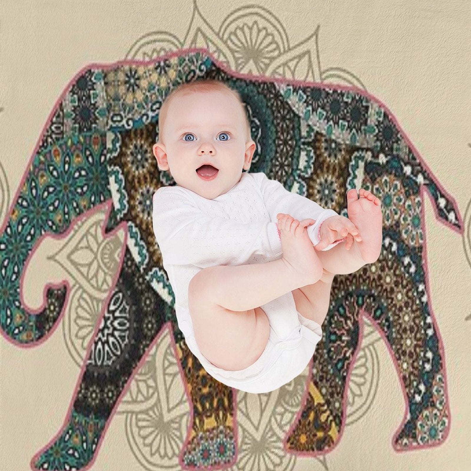 Just A Girl Who Loves Elephants Mandala Gift-ready Throw Blanket