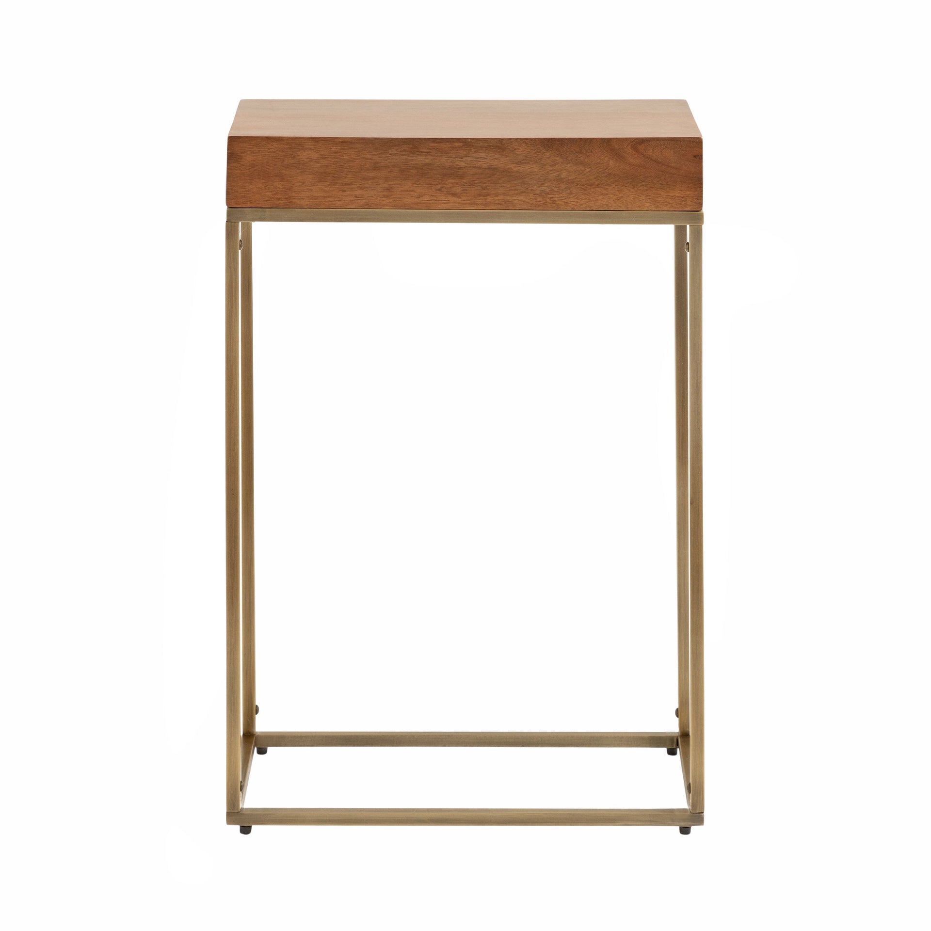 Karlsen Wood and Metal Slim Side Table