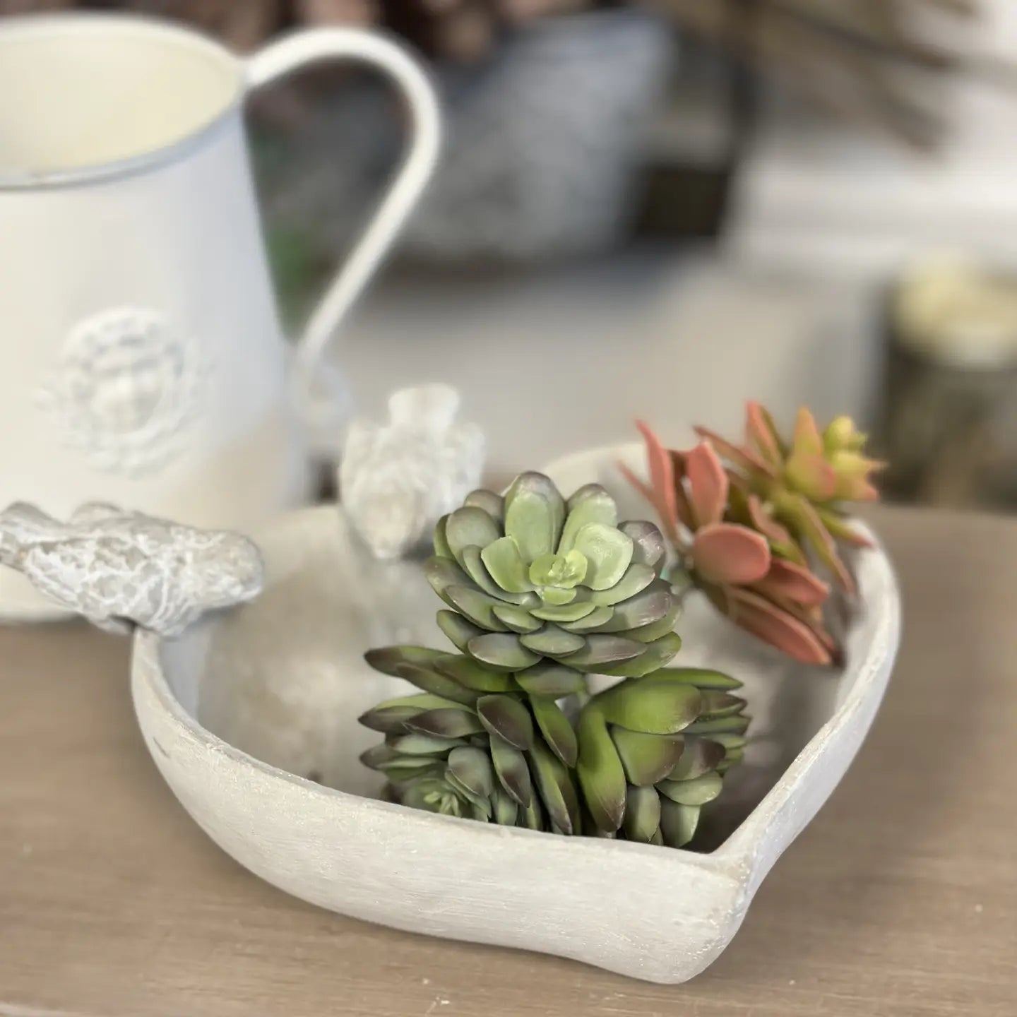 Cement Heart Planter