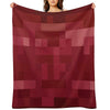 Red And White Pixel  Design Throw Blanket