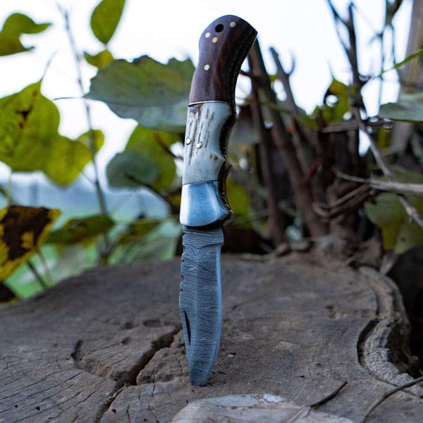 Echo Utility Pocket Knife with Antler & Rosewood Handle - Gifts for You 'n Me