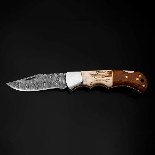 Echo Utility Pocket Knife with Antler & Rosewood Handle - Gifts for You 'n Me