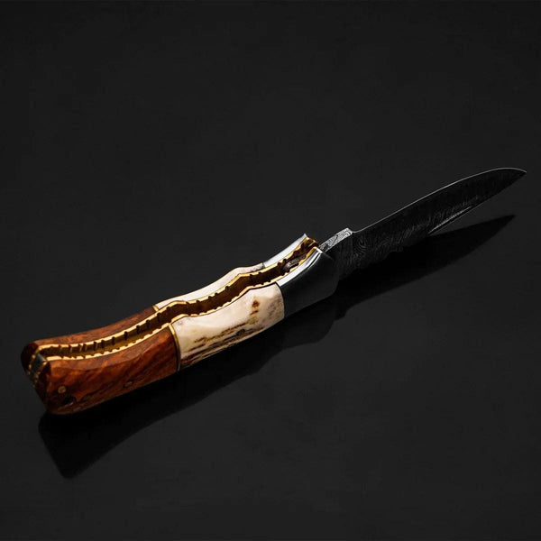 Echo Utility Pocket Knife with Antler & Rosewood Handle - Gifts for You 'n Me