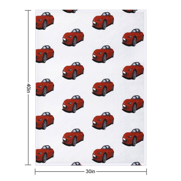 MX5Miata Red Comfort Throw Blanket