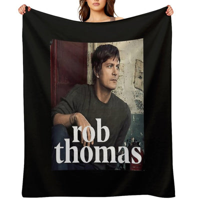 Rob Thomas Singer Music Band Sustainable Throw Blanket