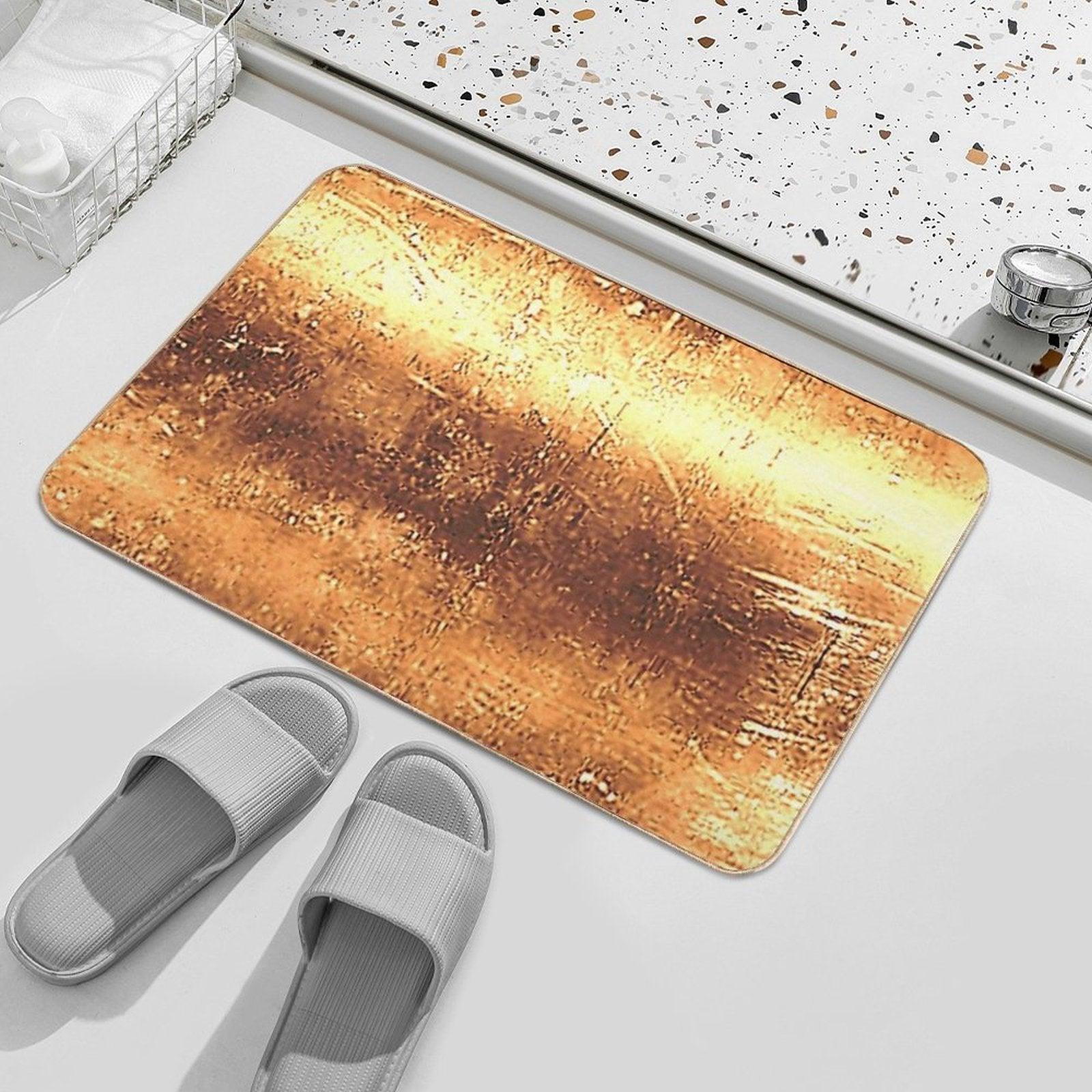 Metal Gold Colors Bath Mat