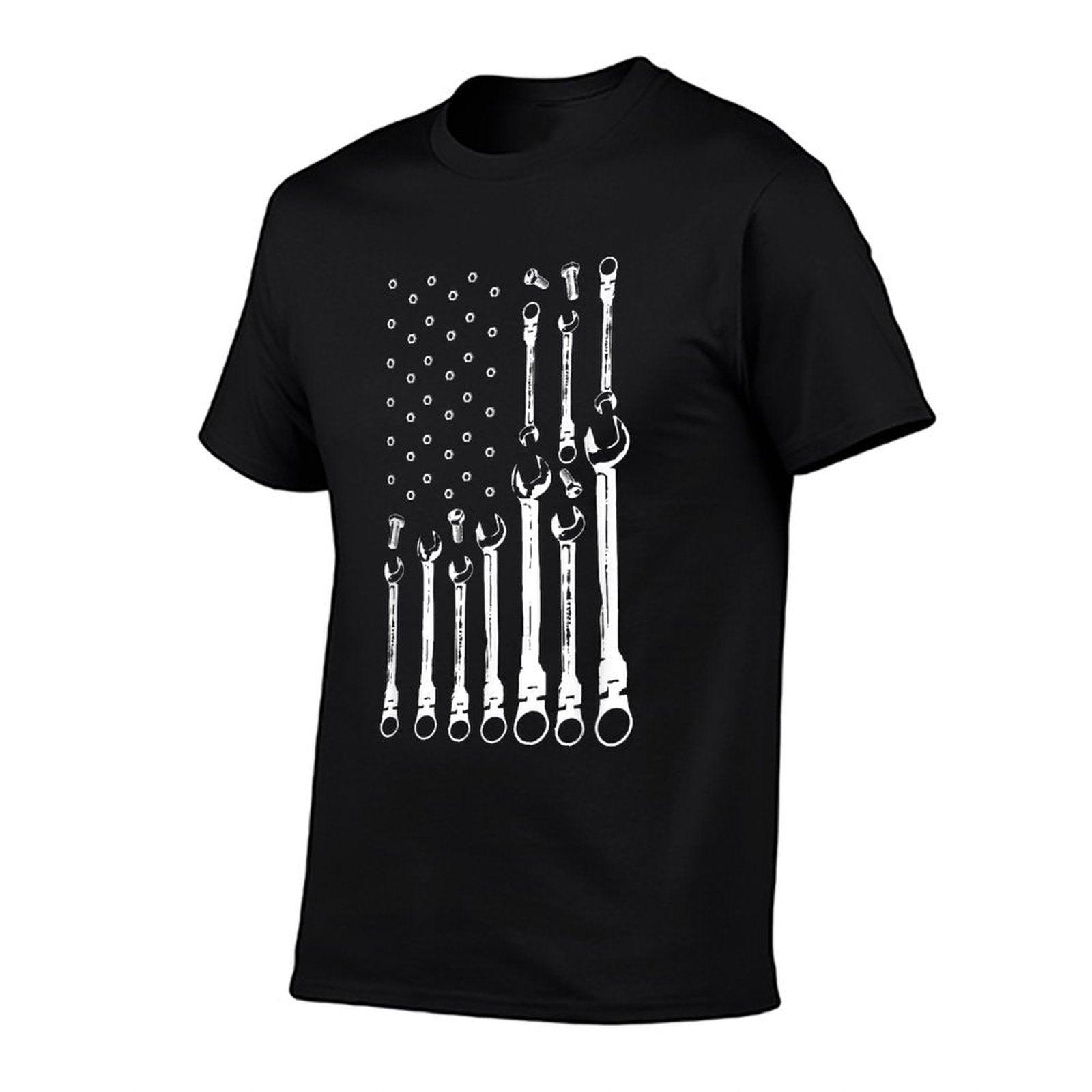Mechanic Flag American Patriotic Flag Car Mechanic USA Flag T-Shirt